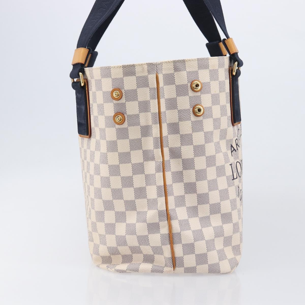 LOUIS VUITTON Damier Azur Plan Soleil Cabas PM Tote Bag N41179 LV Auth ep16538V