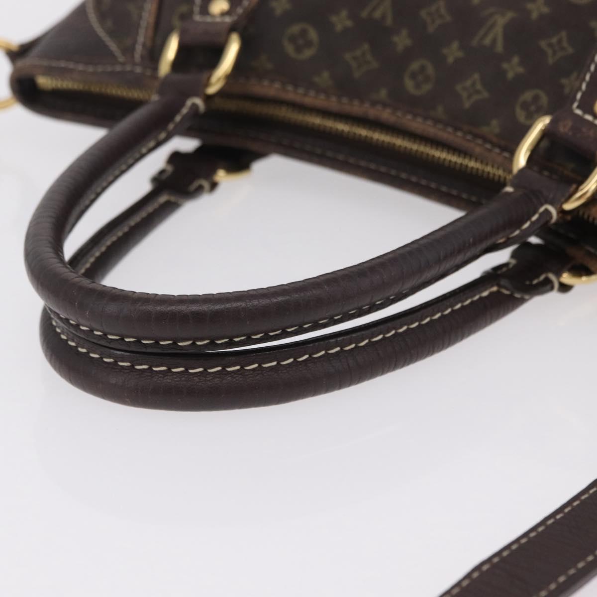 LOUIS VUITTON Monogram Mini Lin Buzasu Anjoul Bag Ebene M95617 LV Auth ep16544