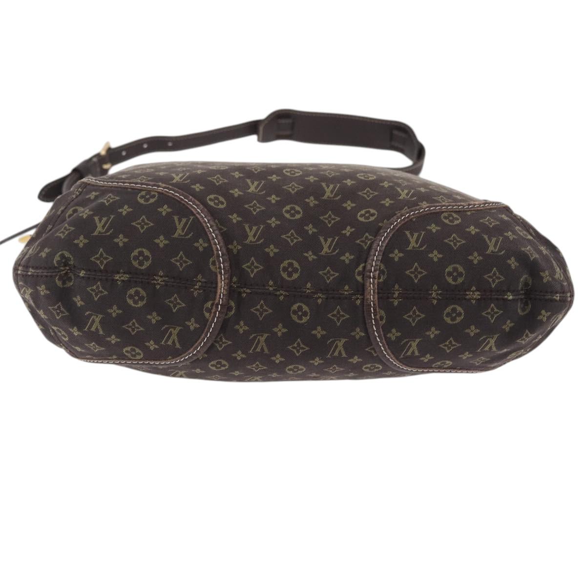 LOUIS VUITTON Monogram Mini Lin Buzasu Anjoul Bag Ebene M95617 LV Auth ep16544