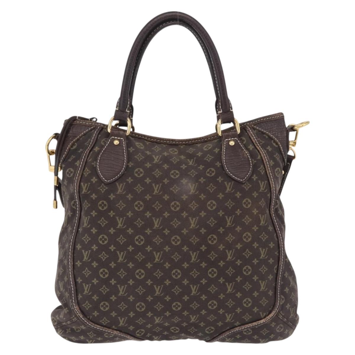 LOUIS VUITTON Monogram Mini Lin Buzasu Anjoul Bag Ebene M95617 LV Auth ep16544