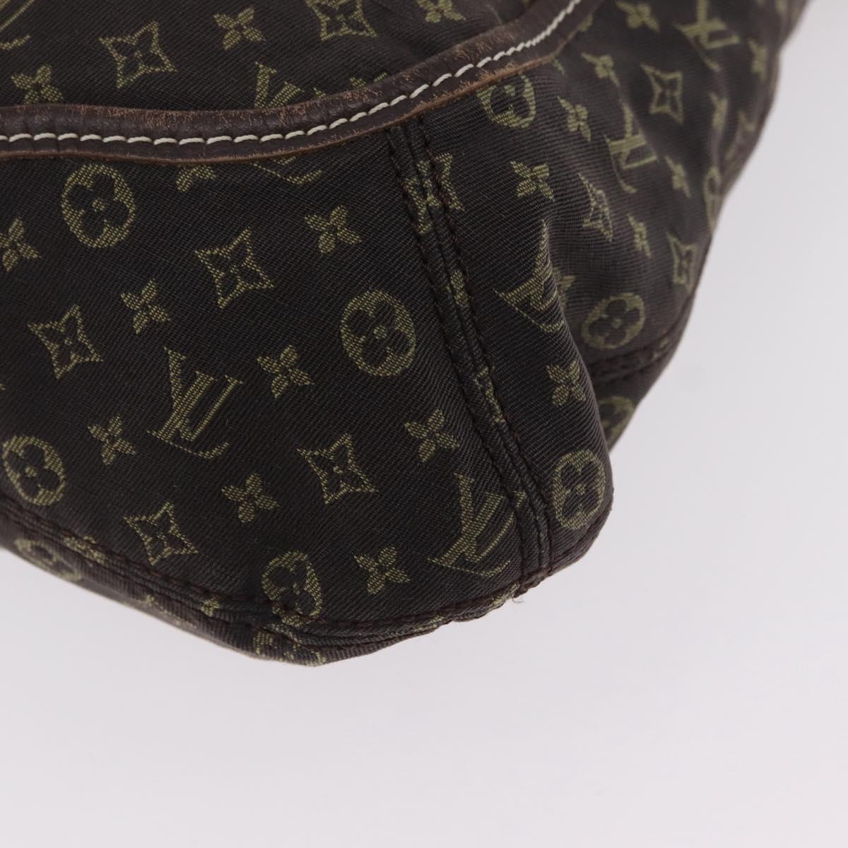 LOUIS VUITTON Monogram Mini Lin Buzasu Anjoul Bag Ebene M95617 LV Auth ep16544