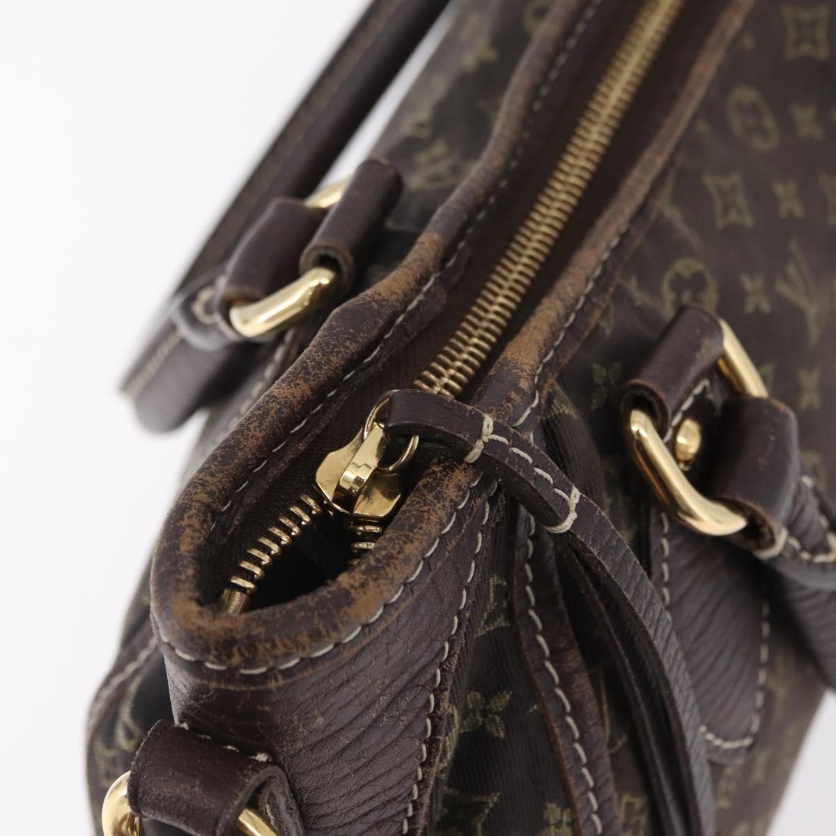 LOUIS VUITTON Monogram Mini Lin Buzasu Anjoul Bag Ebene M95617 LV Auth ep16544