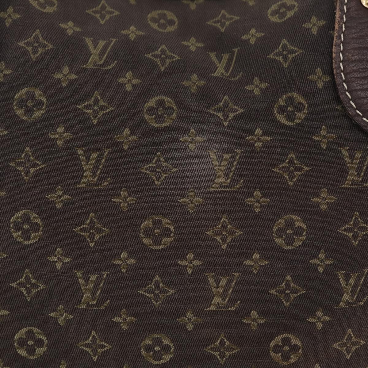 LOUIS VUITTON Monogram Mini Lin Buzasu Anjoul Bag Ebene M95617 LV Auth ep16544