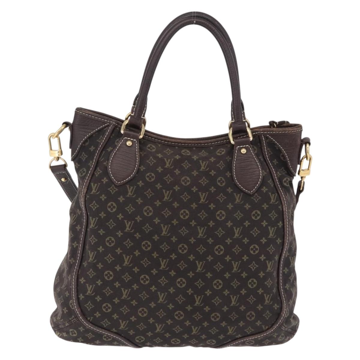 LOUIS VUITTON Monogram Mini Lin Buzasu Anjoul Bag Ebene M95617 LV Auth ep16544
