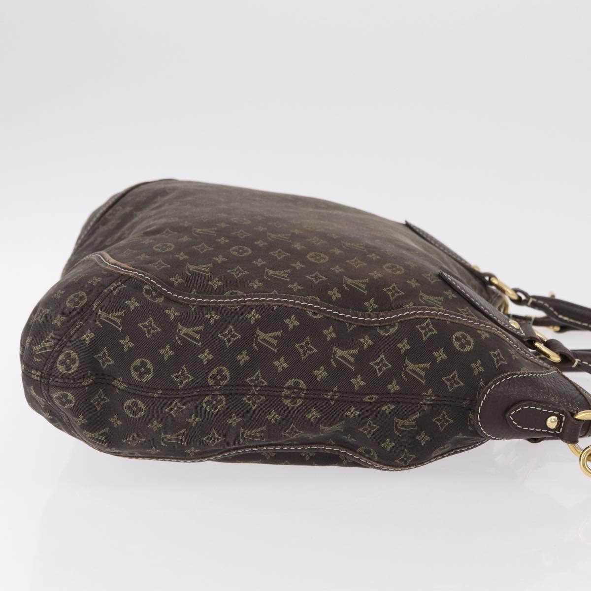 LOUIS VUITTON Monogram Mini Lin Buzasu Anjoul Bag Ebene M95617 LV Auth ep16544