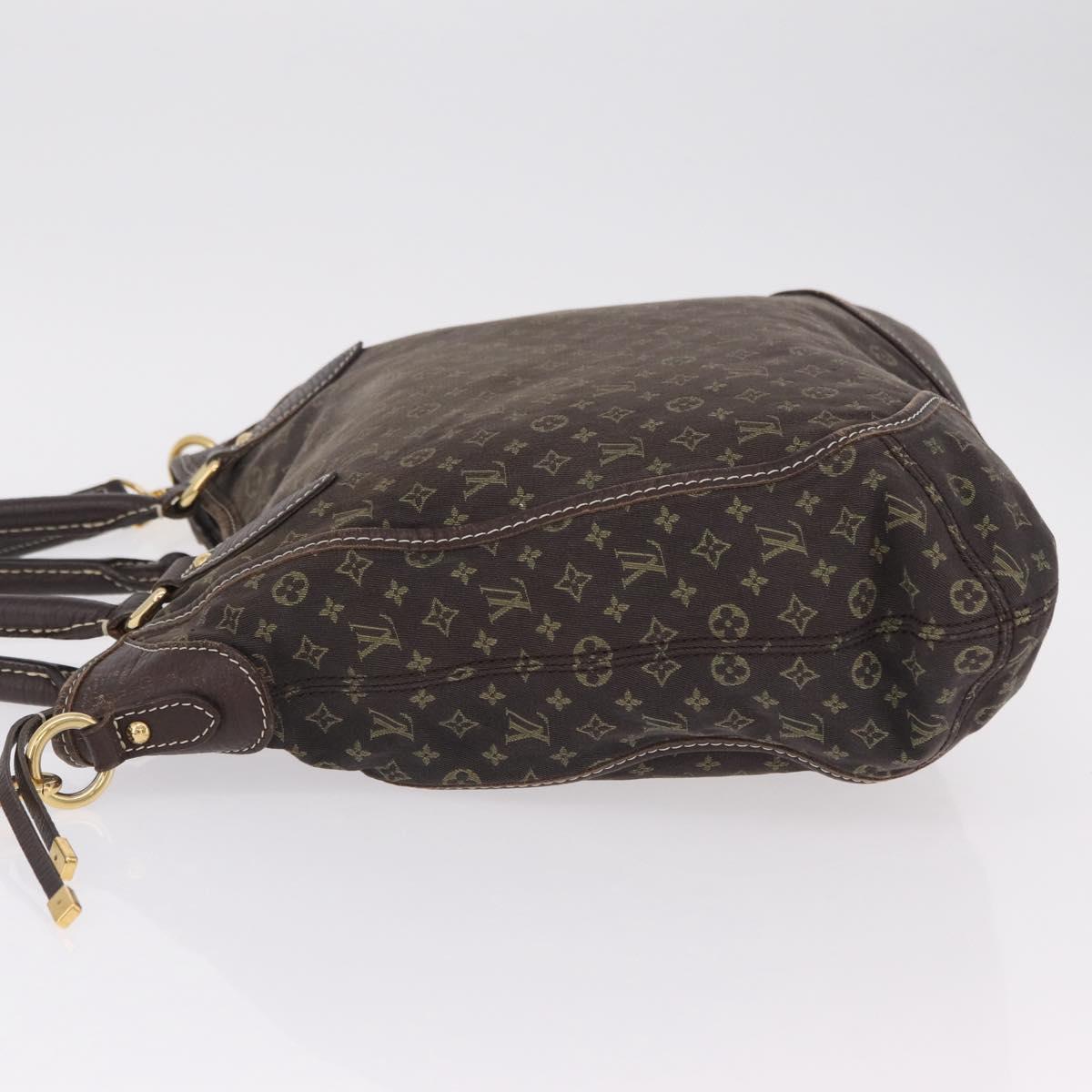 LOUIS VUITTON Monogram Mini Lin Buzasu Anjoul Bag Ebene M95617 LV Auth ep16544