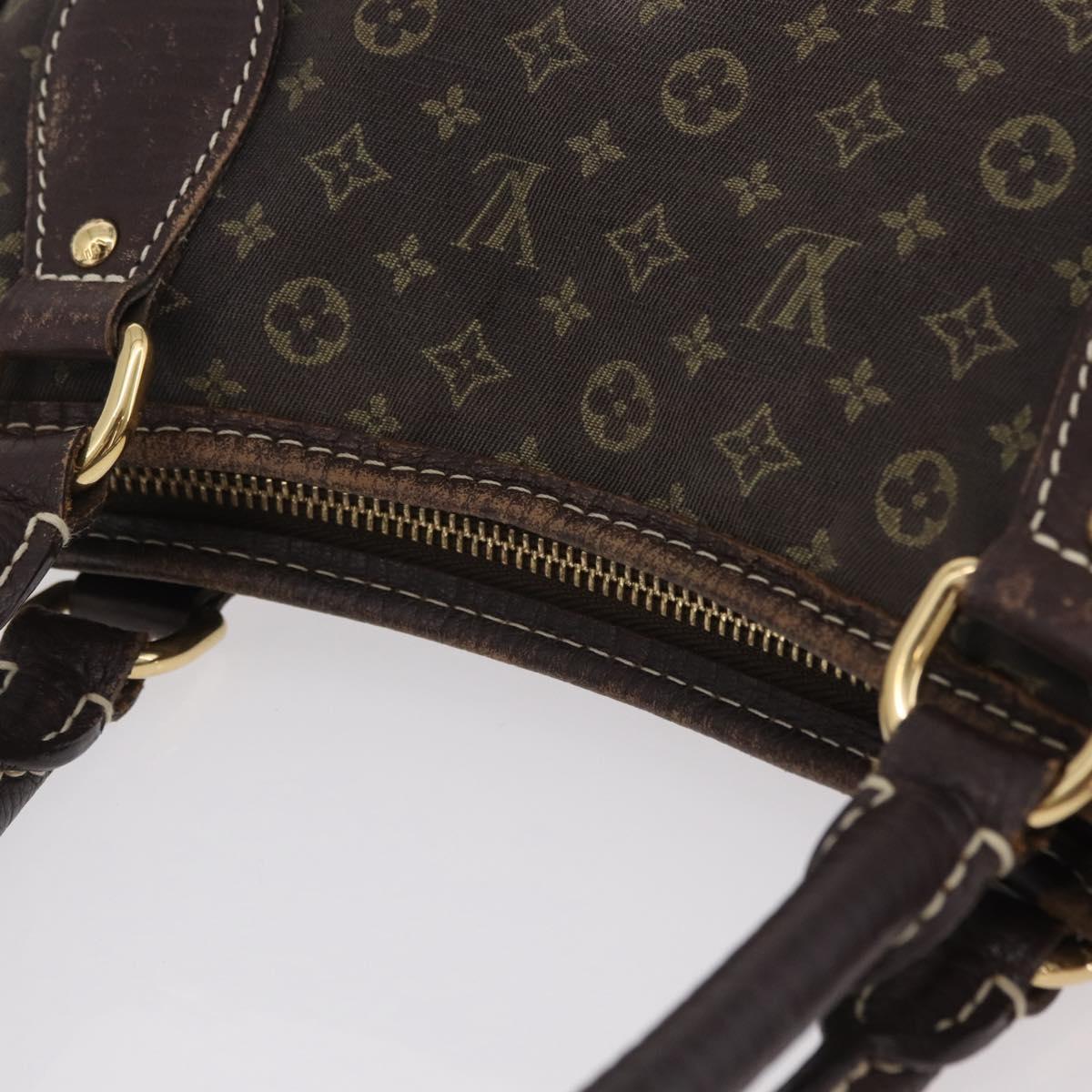 LOUIS VUITTON Monogram Mini Lin Buzasu Anjoul Bag Ebene M95617 LV Auth ep16544