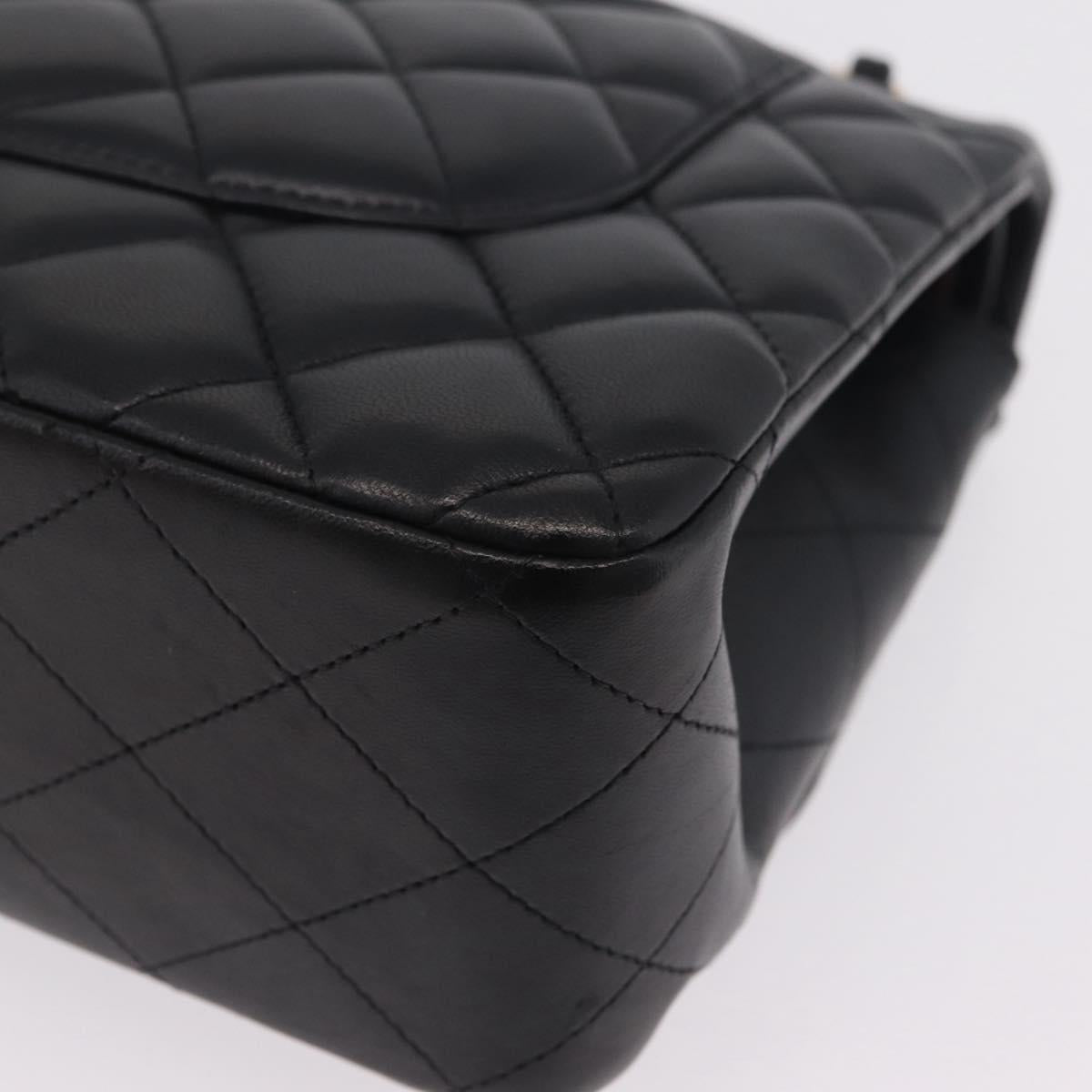 CHANEL Matelasse 30 Double Flap Chain Shoulder Bag Lamb Skin Auth ep16551SAM