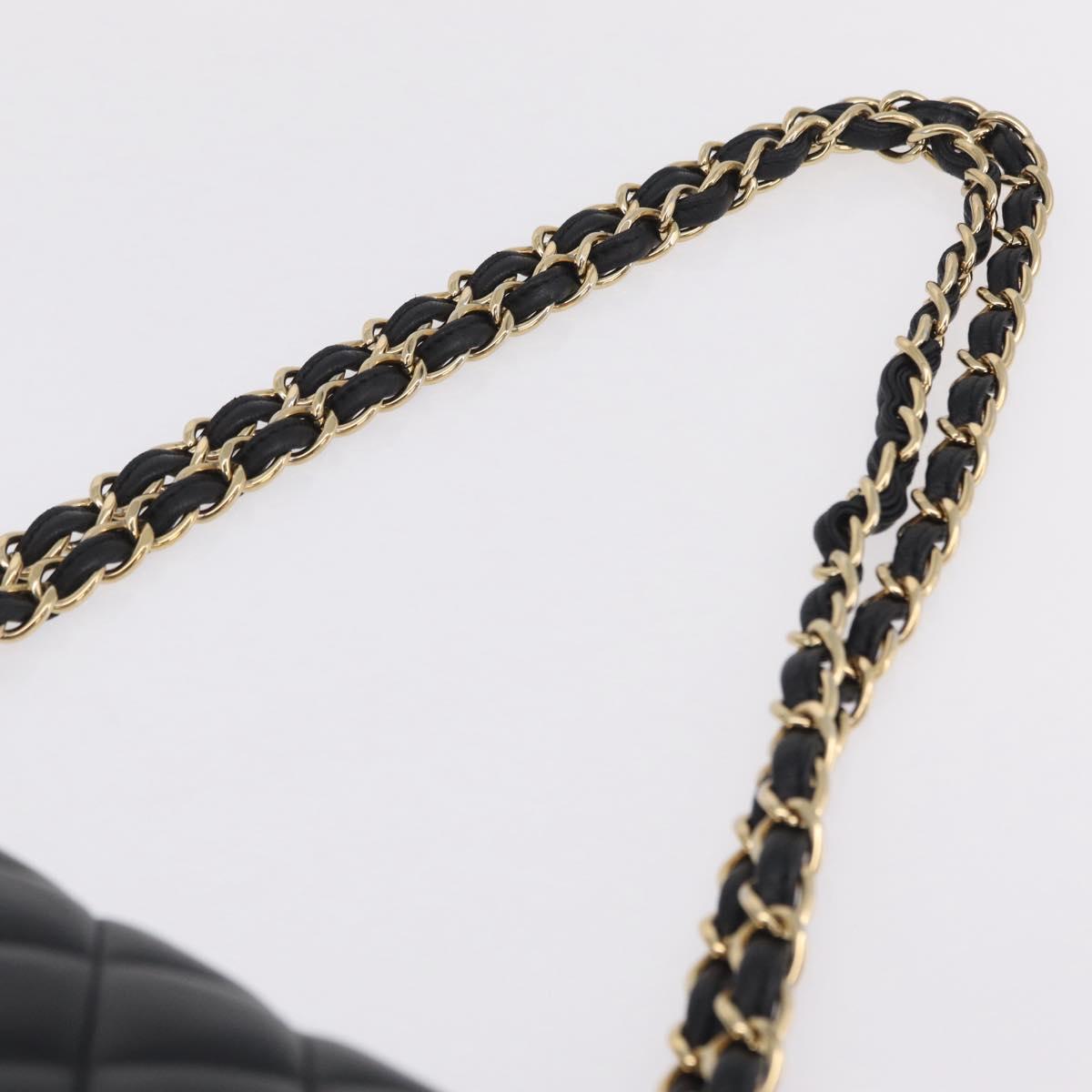 CHANEL Matelasse 30 Double Flap Chain Shoulder Bag Lamb Skin Auth ep16551SAM