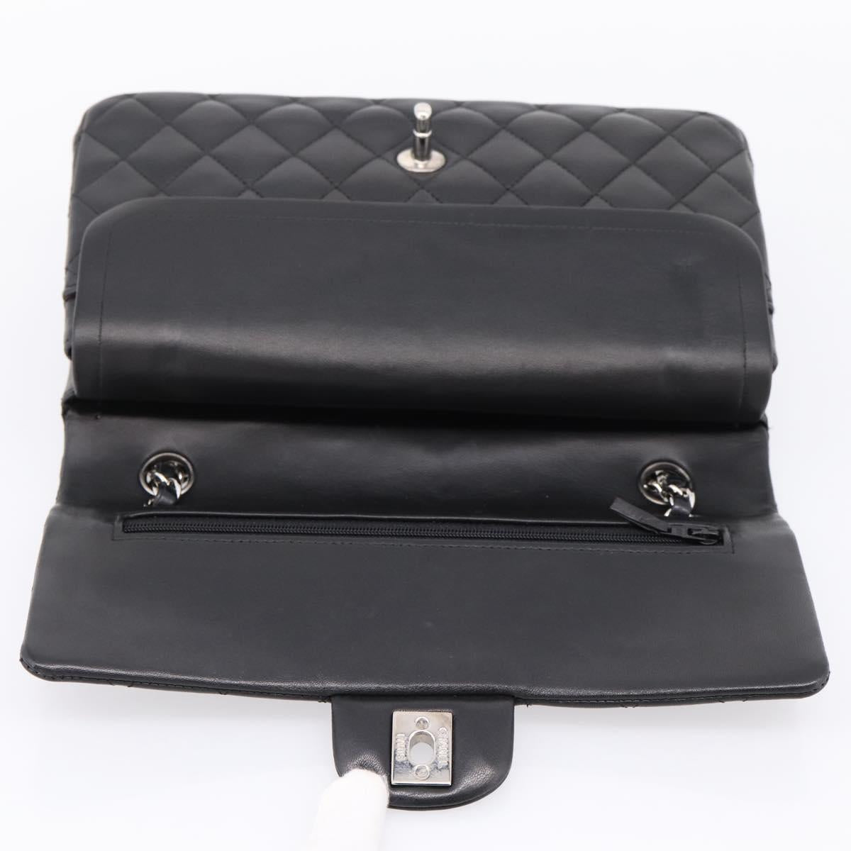 CHANEL Double Flap Chain Matelasse 25 Shoulder Bag Lamb Skin CC Auth ep16552SAM