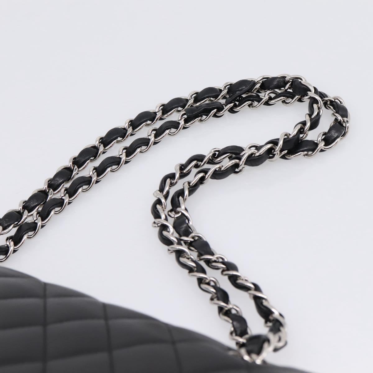 CHANEL Double Flap Chain Matelasse 25 Shoulder Bag Lamb Skin CC Auth ep16552SAM
