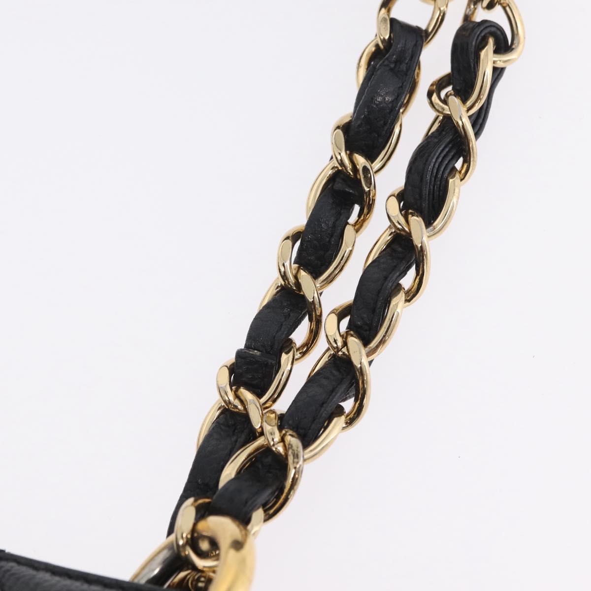 CHANEL GST Matelasse Chain Tote Bag Caviar Skin Black Gold Tone CC Auth ep16556M