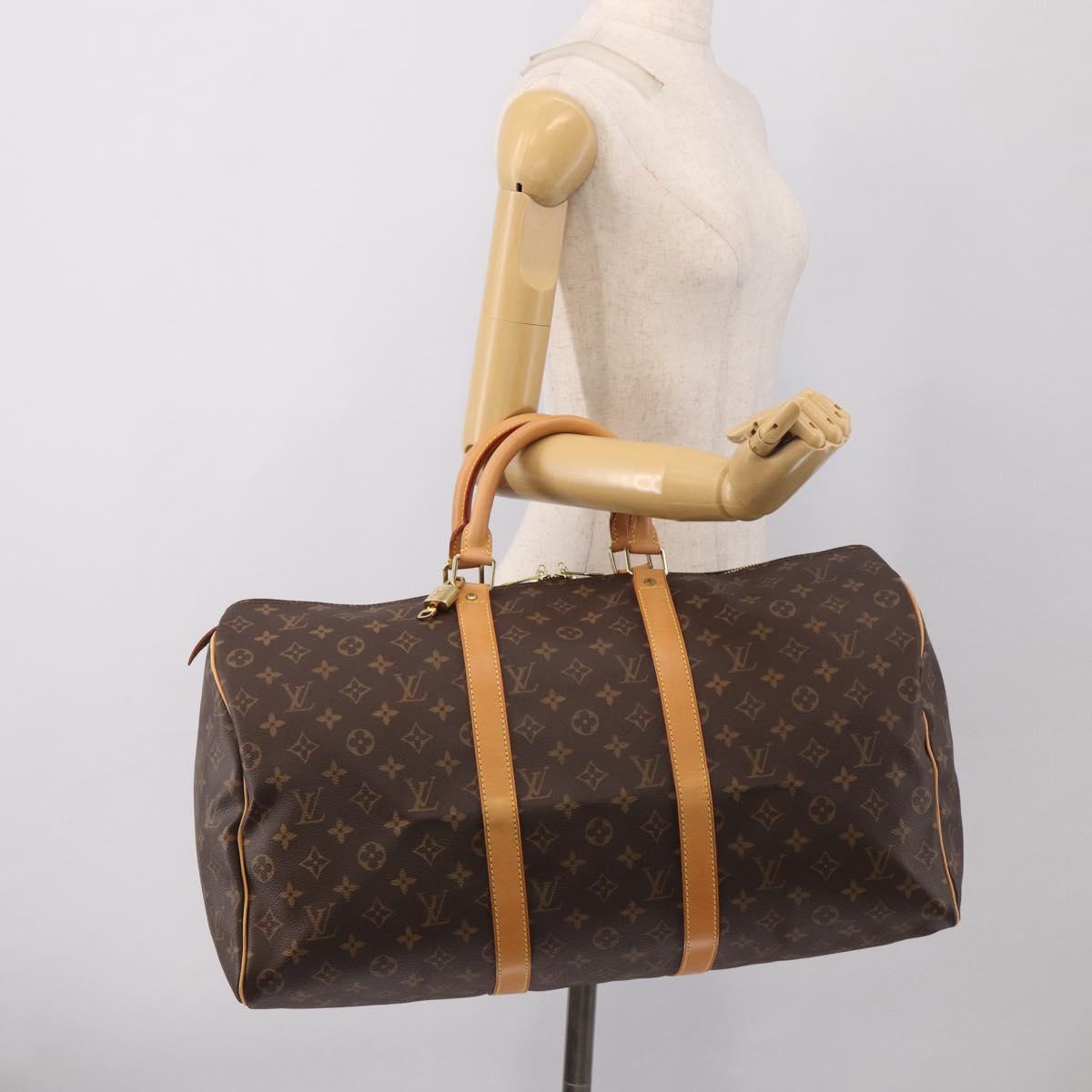 LOUIS VUITTON Monogram Keepall 50 Boston Bag M41426 LV Auth ep16558V