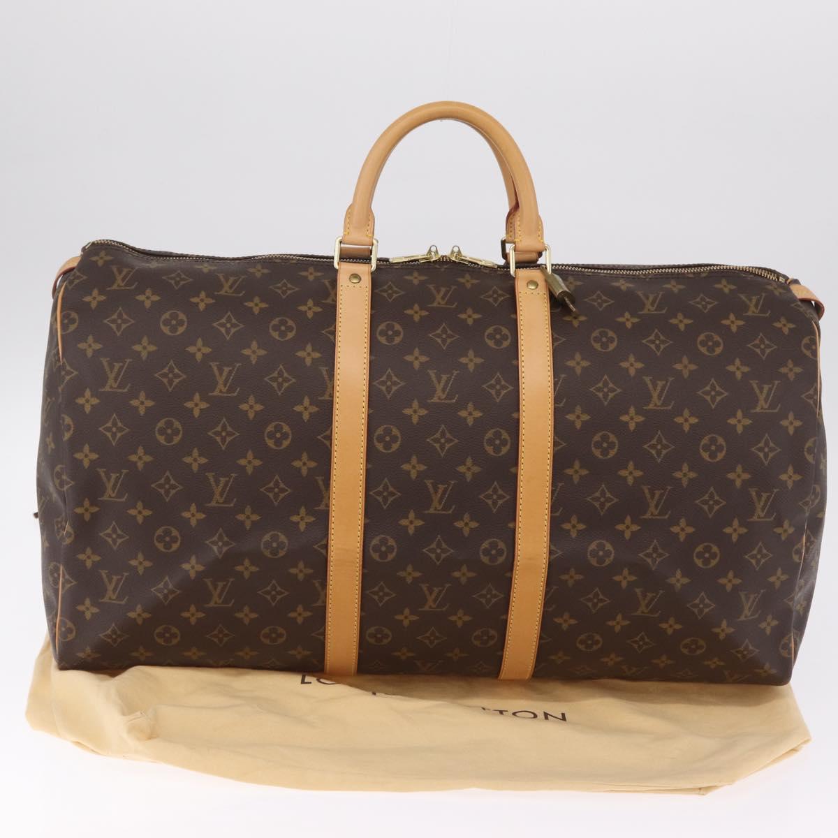 LOUIS VUITTON Monogram Keepall 55 Boston Bag M41424 LV Auth ep16563V