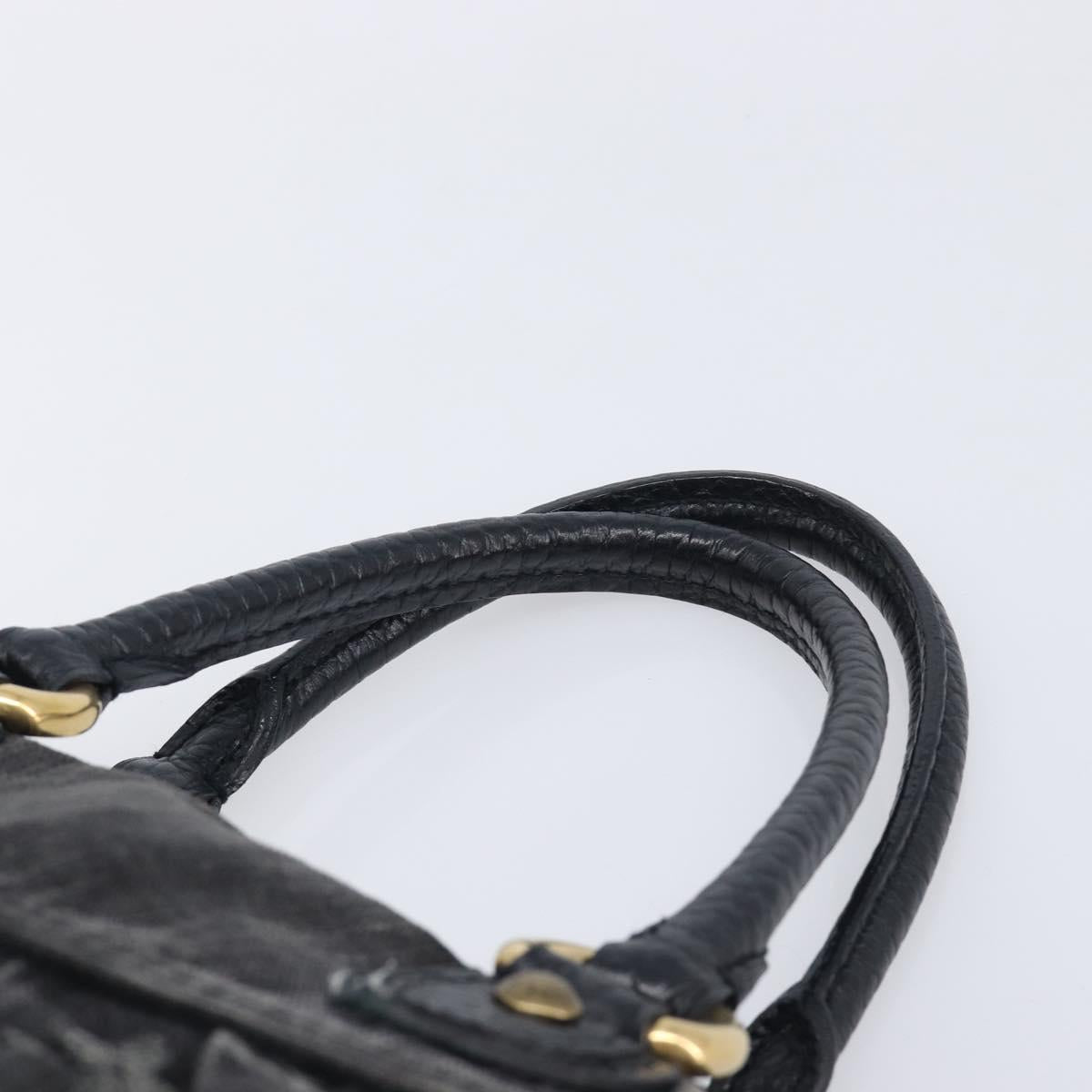 LOUIS VUITTON Monogram Denim Neo Cabby MM Hand Bag Black M95351 LV Auth ep16576A