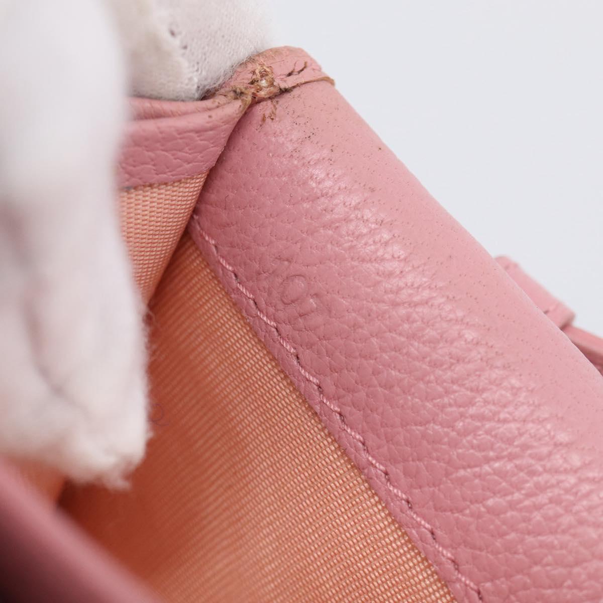 Miu Miu Chain Shoulder Wallet Leather Pink Gold Tone Auth ep16592V