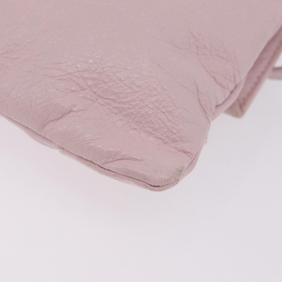 Balenciaga Giant Envelope Shoulder Bag Leather Pink Gold 327079 Auth ep16635M