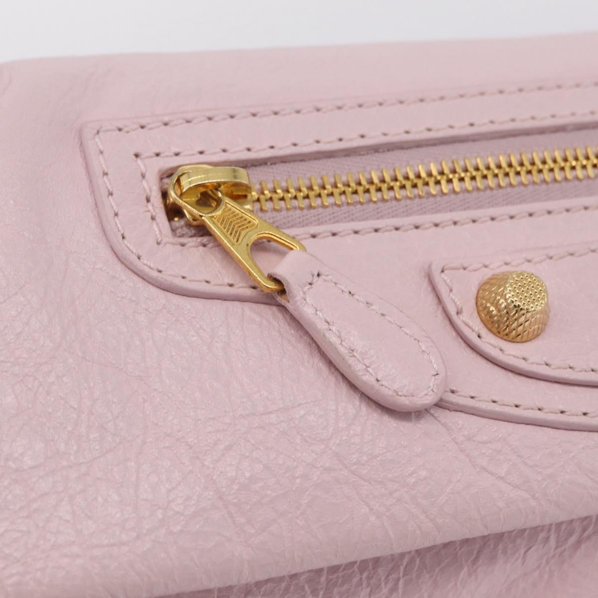 Balenciaga Giant Envelope Shoulder Bag Leather Pink Gold 327079 Auth ep16635M