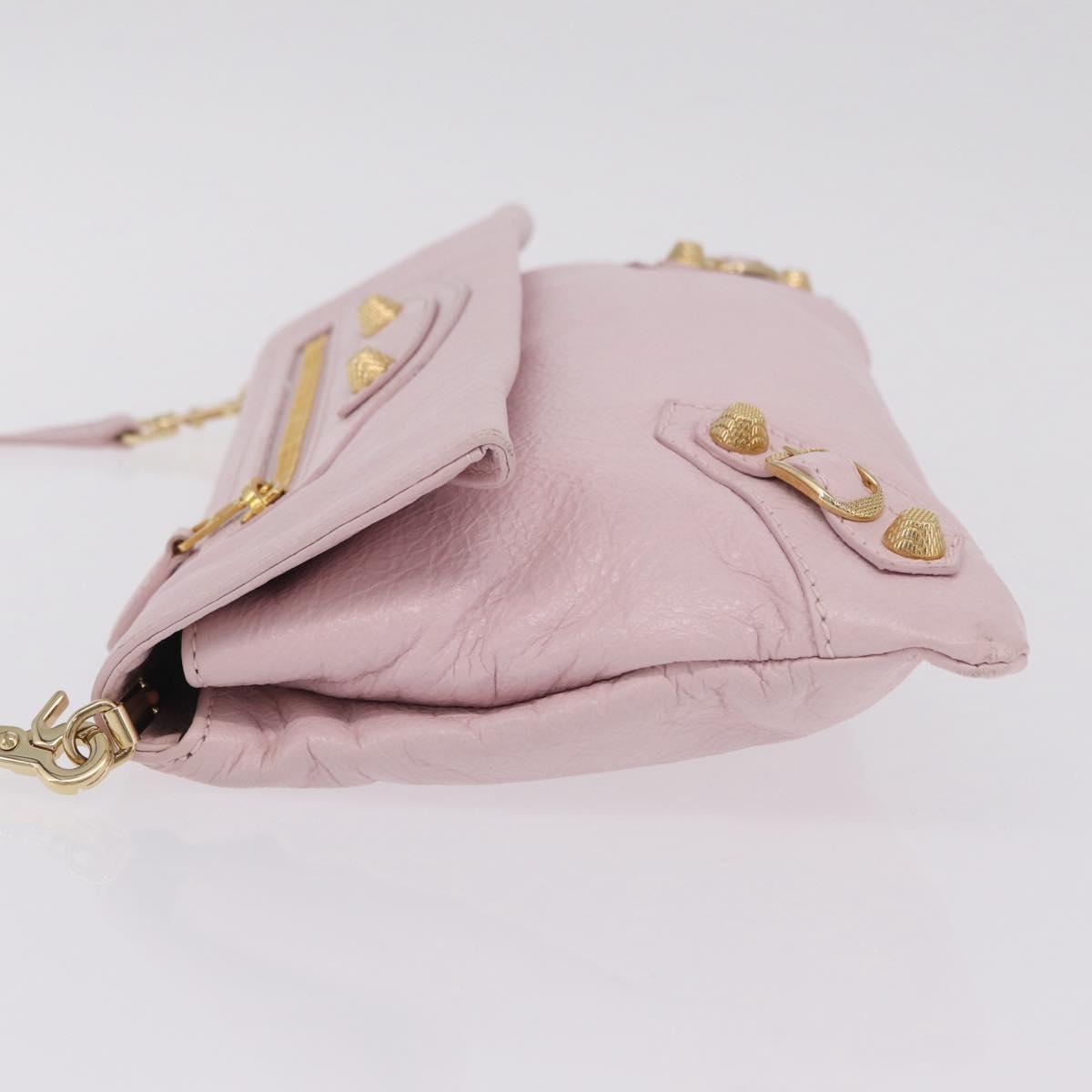 Balenciaga Giant Envelope Shoulder Bag Leather Pink Gold 327079 Auth ep16635M