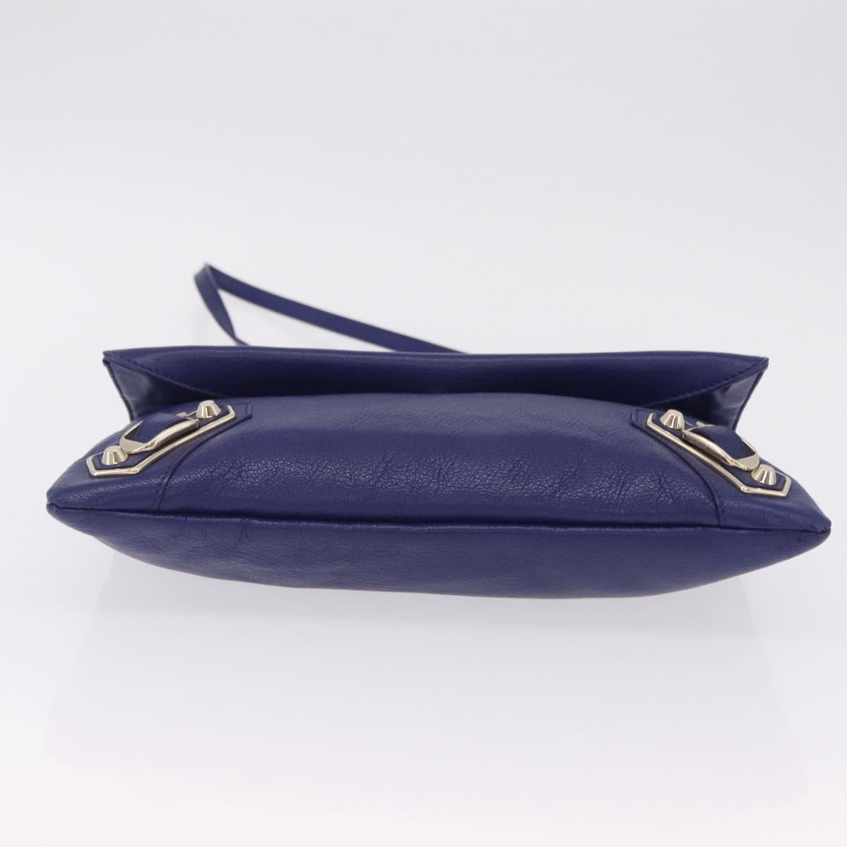 Balenciaga Classic Envelope Shoulder Bag Leather Blue 319376 Auth ep16636M