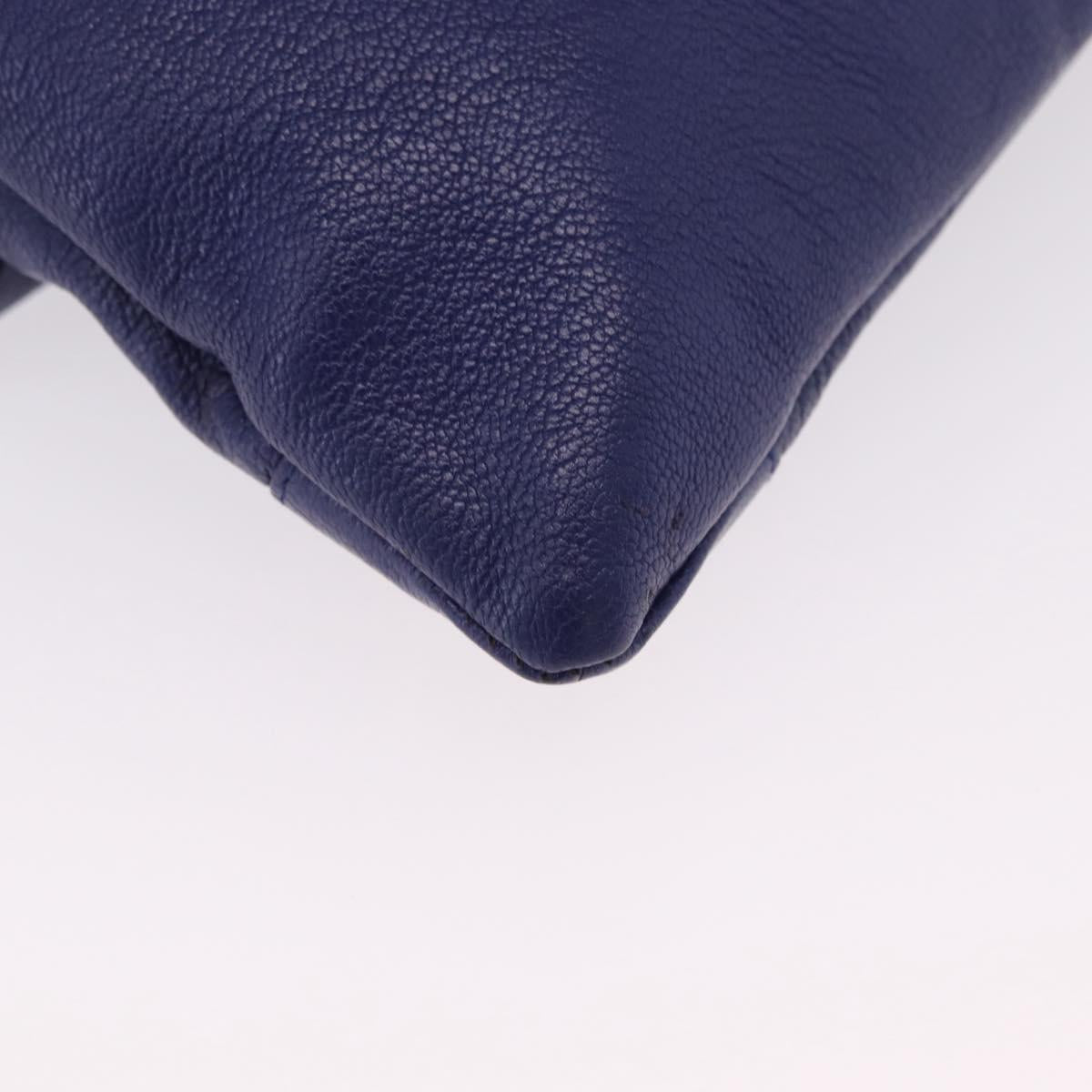 Balenciaga Classic Envelope Shoulder Bag Leather Blue 319376 Auth ep16636M