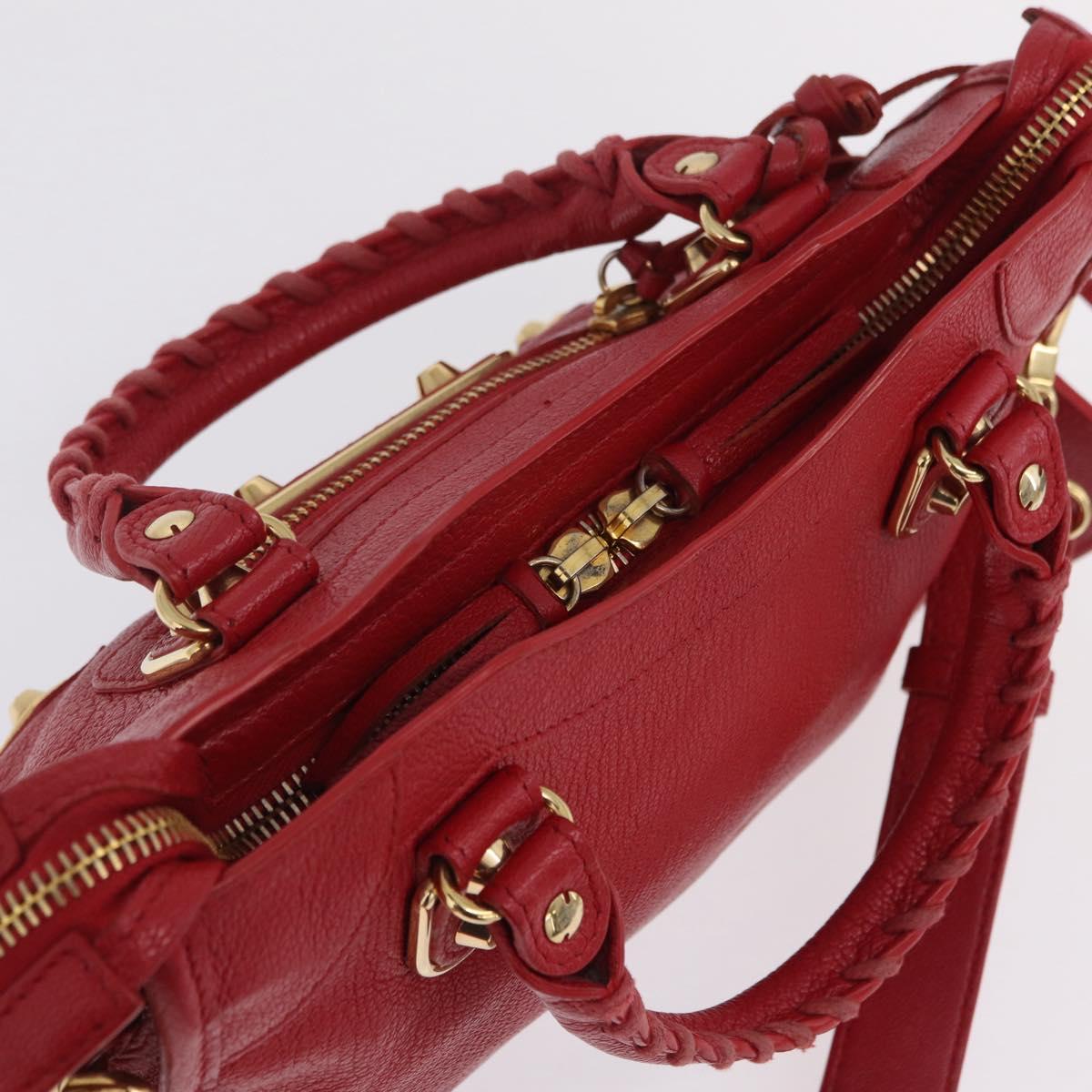 Balenciaga Classic Metal Edge Mini City Hand Bag Leather 390160 Auth ep16663M
