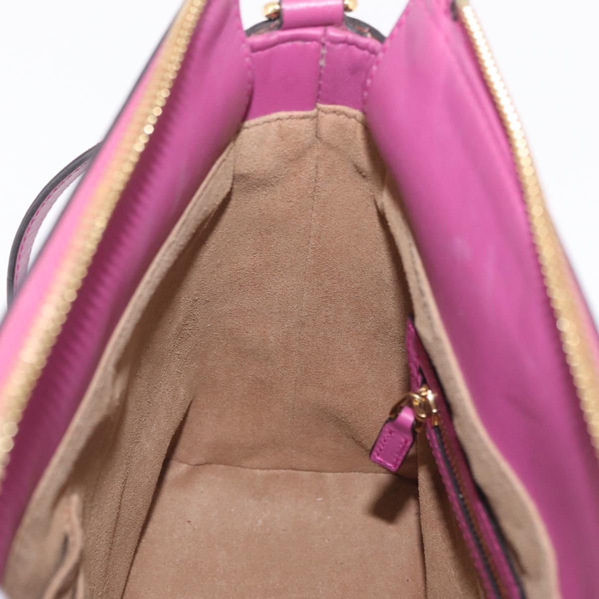 GUCCI GG Supreme Hand Bag PVC 2way Beige Gold Tone 409534 Auth ep16669V