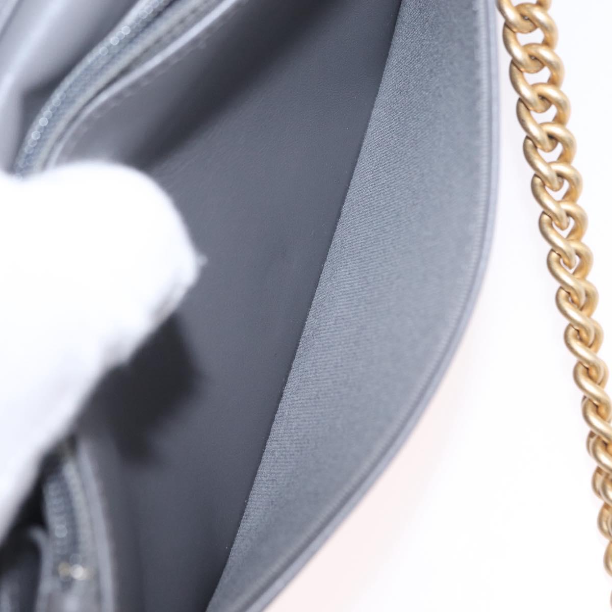 CHANEL Boy Chanel Matelasse Chain Shoulder Wallet Caviar Skin CC Auth ep16675SAM