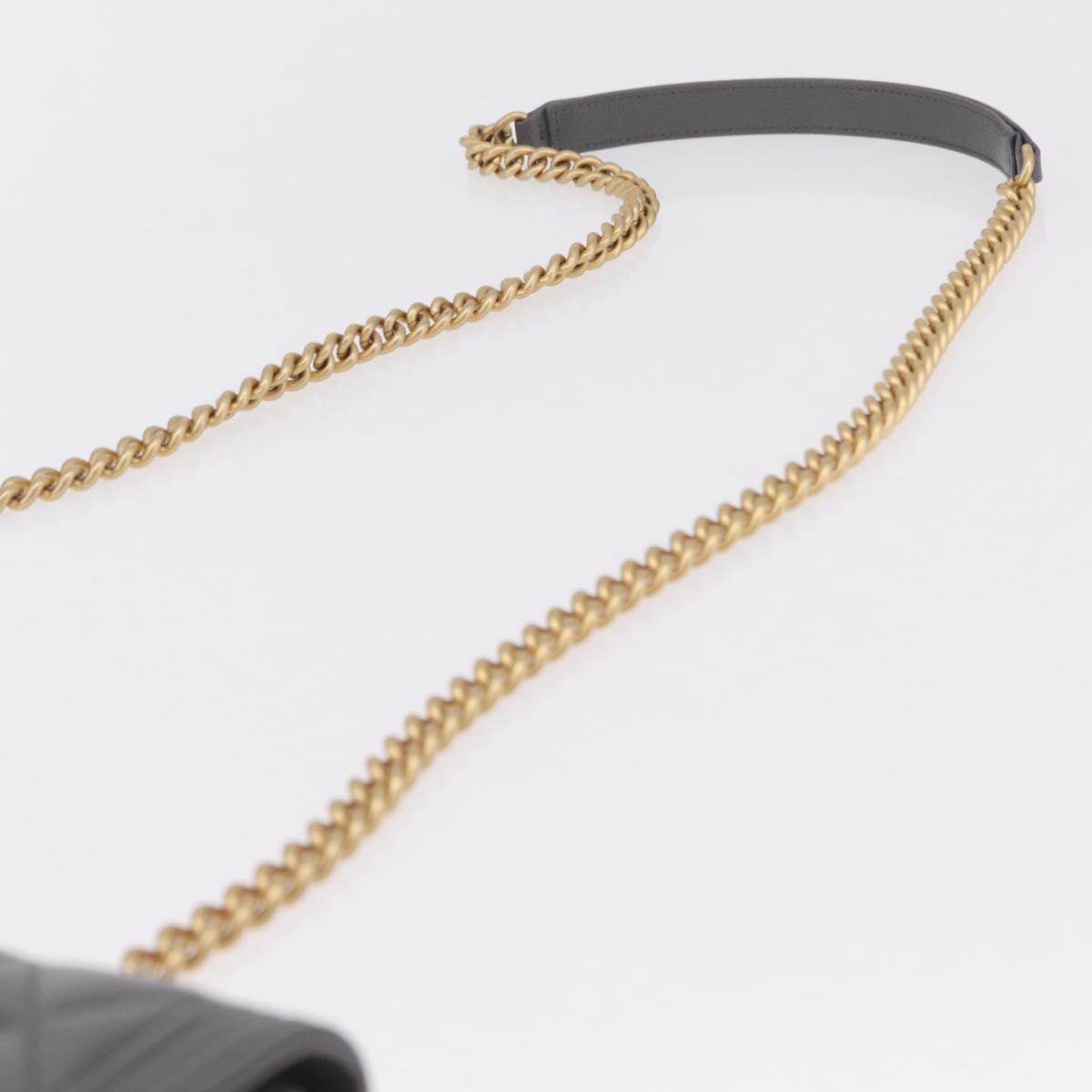 CHANEL Boy Chanel Matelasse Chain Shoulder Wallet Caviar Skin CC Auth ep16675SAM
