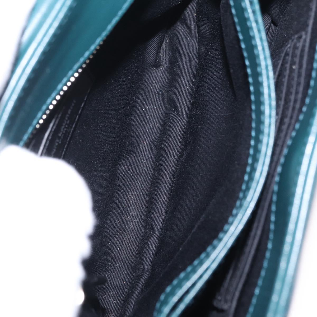 Saint Laurent Lulu Shoulder Bag Leather Green Silver 467072 Auth ep16676M