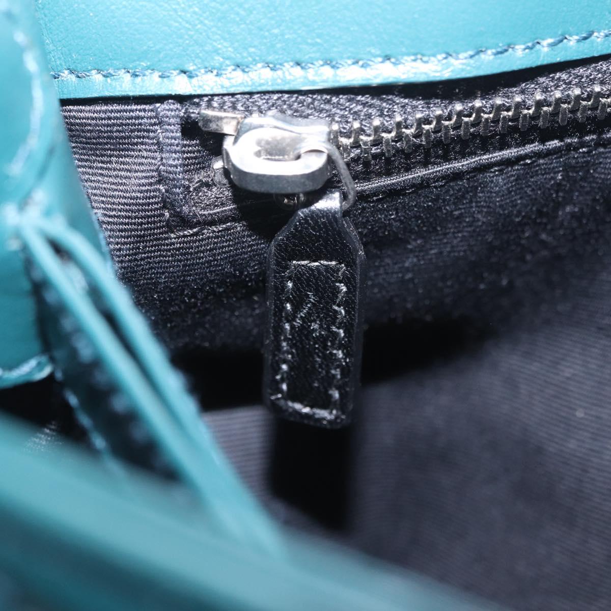 Saint Laurent Lulu Shoulder Bag Leather Green Silver 467072 Auth ep16676M
