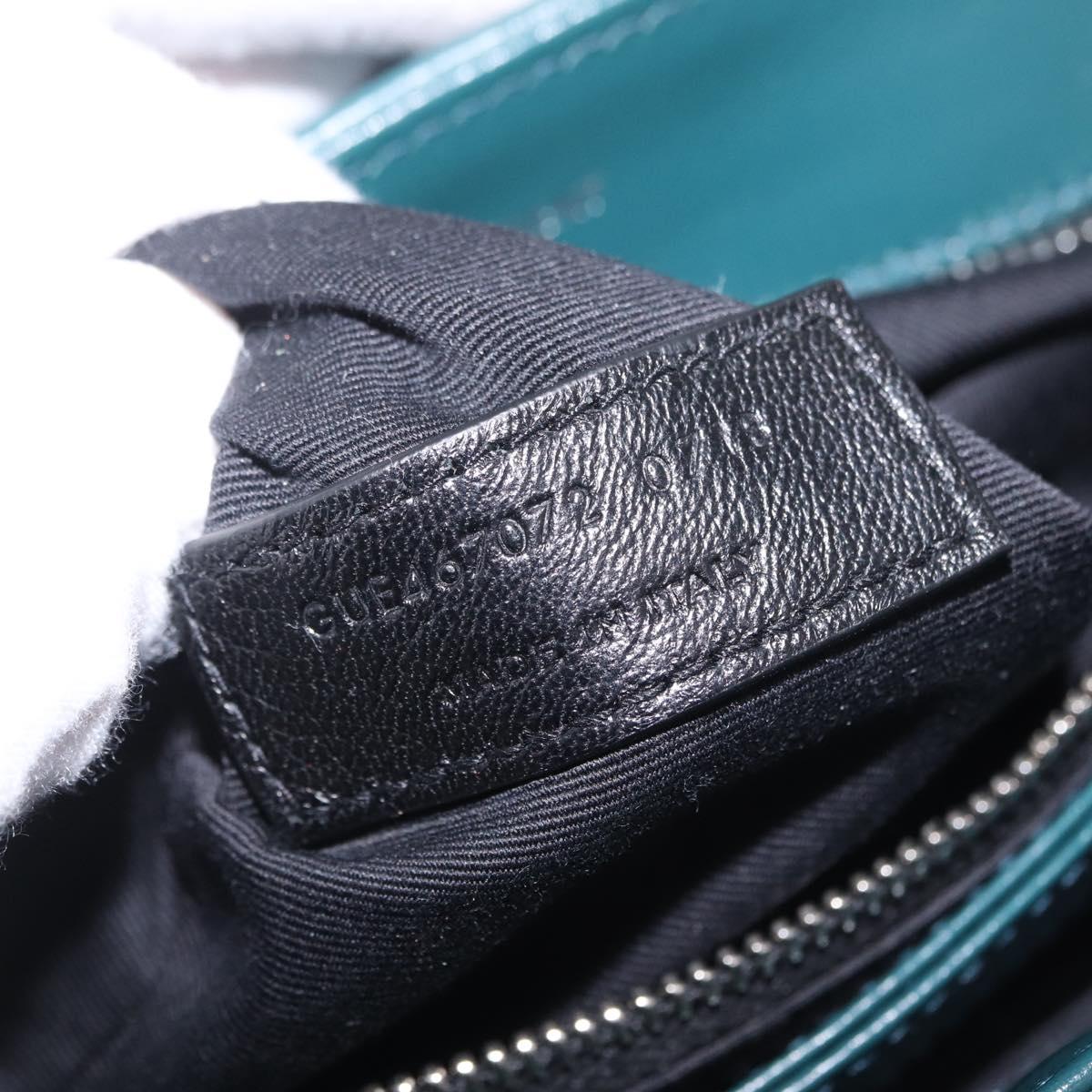Saint Laurent Lulu Shoulder Bag Leather Green Silver 467072 Auth ep16676M