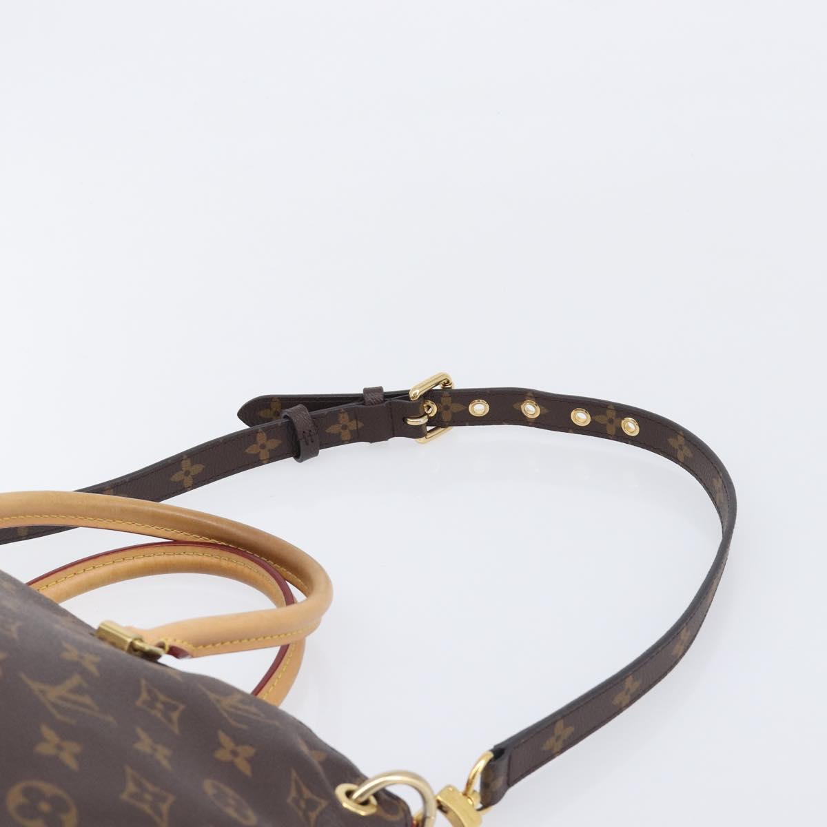 LOUIS VUITTON Monogram Pallas MM Hand Bag 2way Red M41175 LV Auth ep16688V