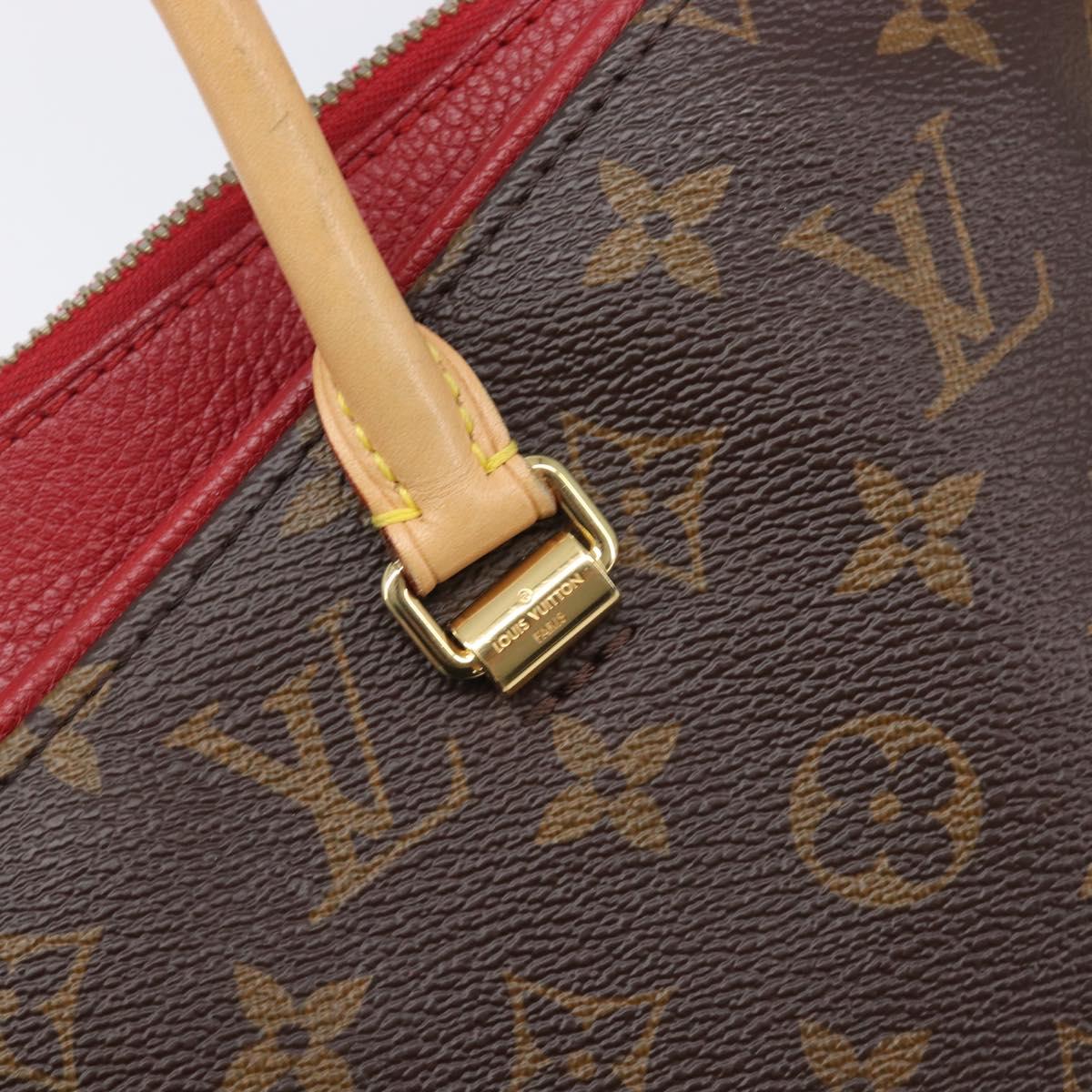 LOUIS VUITTON Monogram Pallas MM Hand Bag 2way Red M41175 LV Auth ep16688V