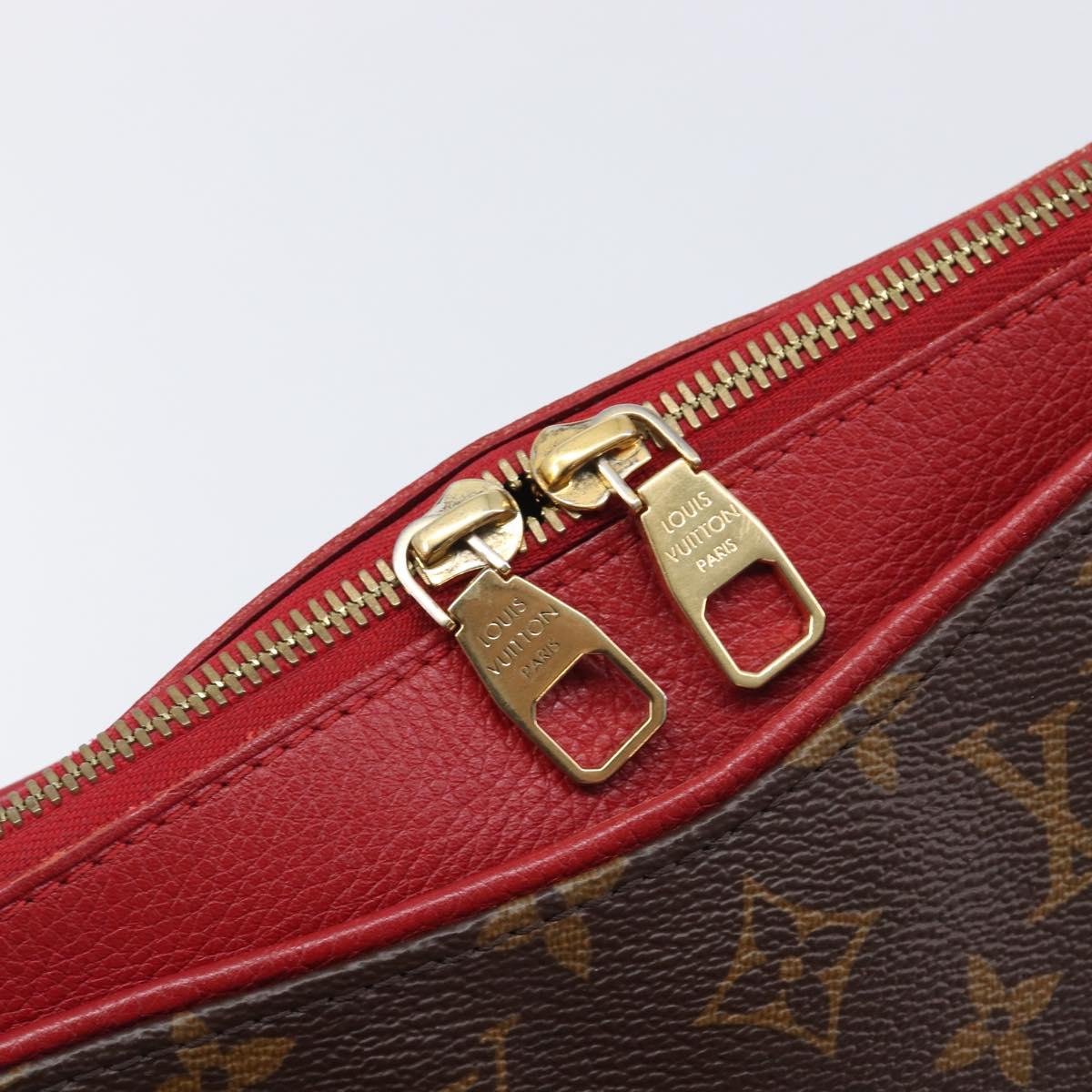 LOUIS VUITTON Monogram Pallas MM Hand Bag 2way Red M41175 LV Auth ep16688V