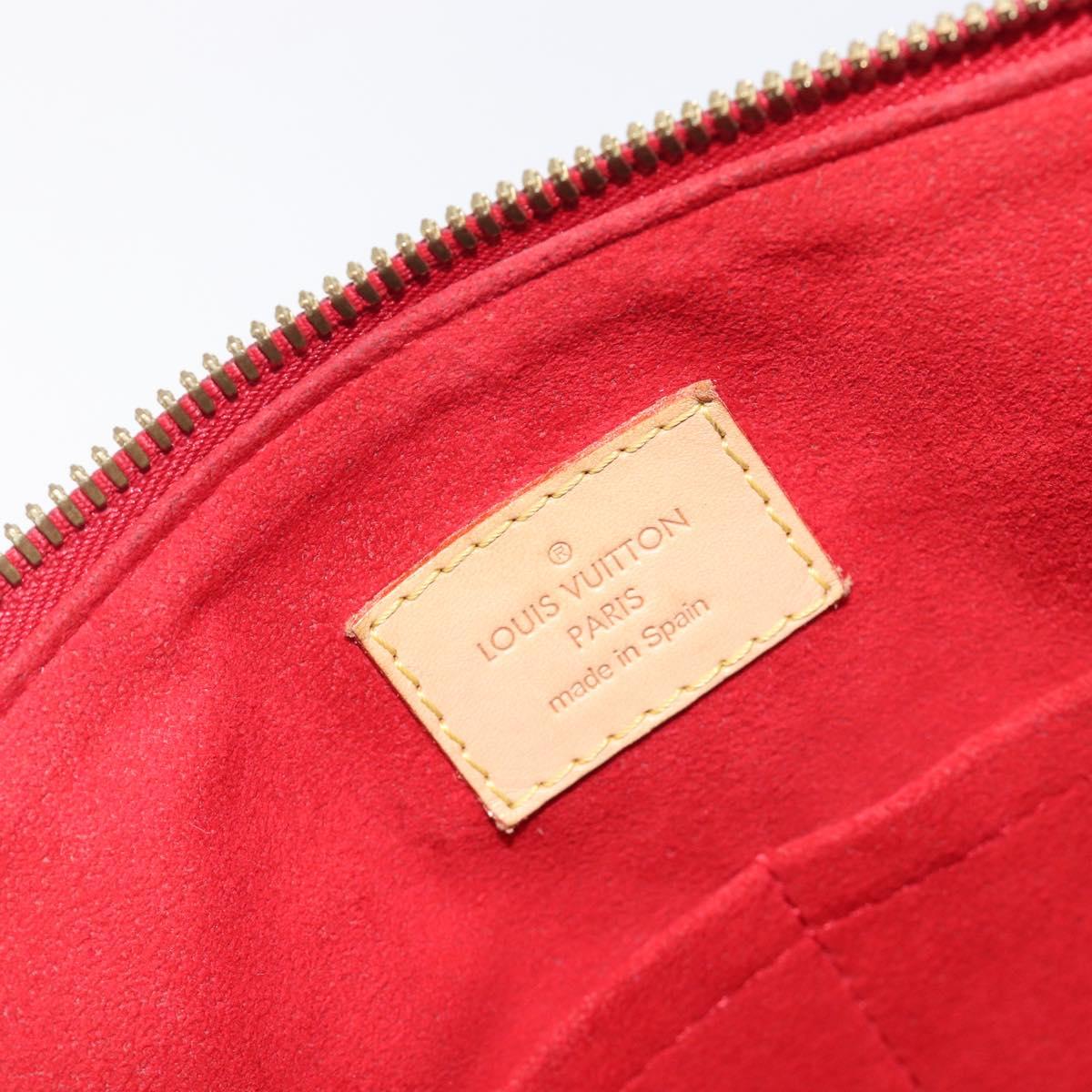 LOUIS VUITTON Monogram Pallas MM Hand Bag 2way Red M41175 LV Auth ep16688V
