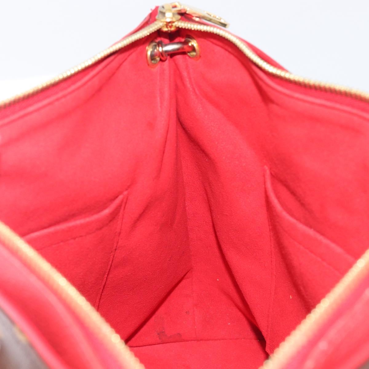 LOUIS VUITTON Monogram Pallas MM Hand Bag 2way Red M41175 LV Auth ep16688V