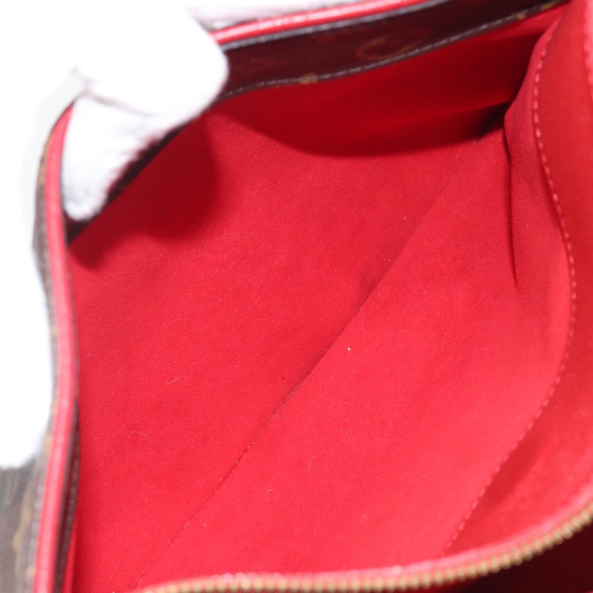 LOUIS VUITTON Monogram Pallas MM Hand Bag 2way Red M41175 LV Auth ep16688V