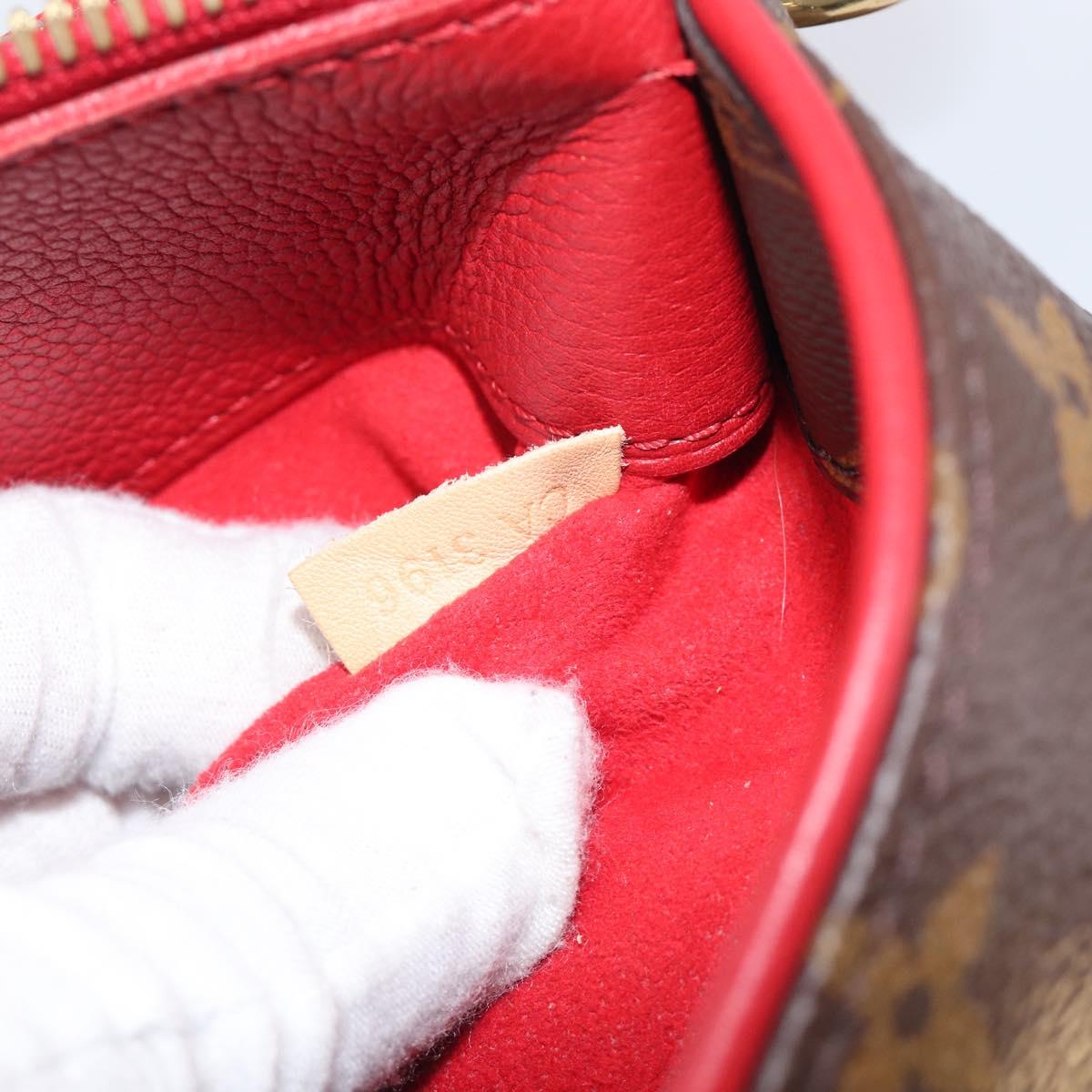 LOUIS VUITTON Monogram Pallas MM Hand Bag 2way Red M41175 LV Auth ep16688V