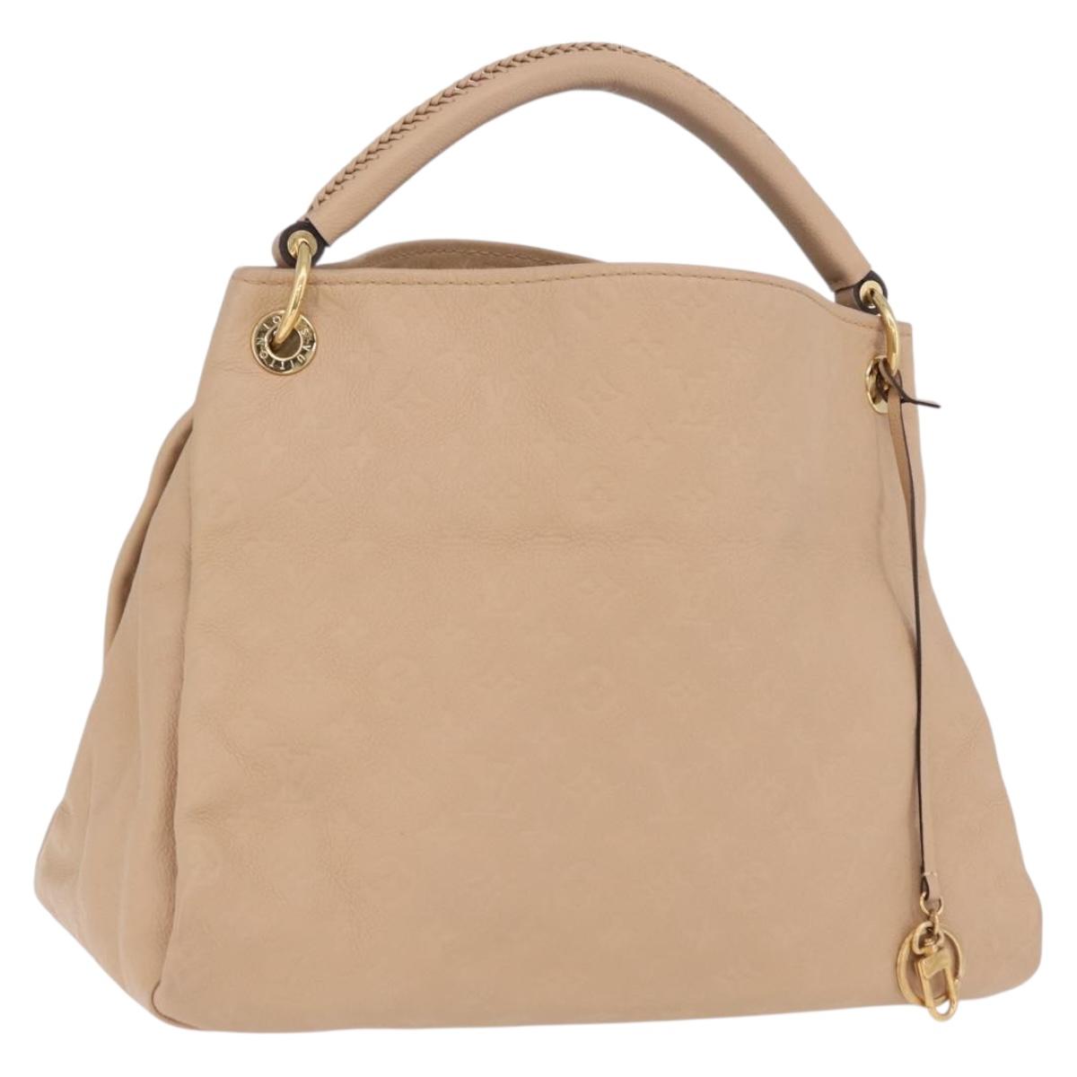 LOUIS VUITTON Monogram Empreinte Artsy MM Bag Beige M93449 LV Auth ep16696V