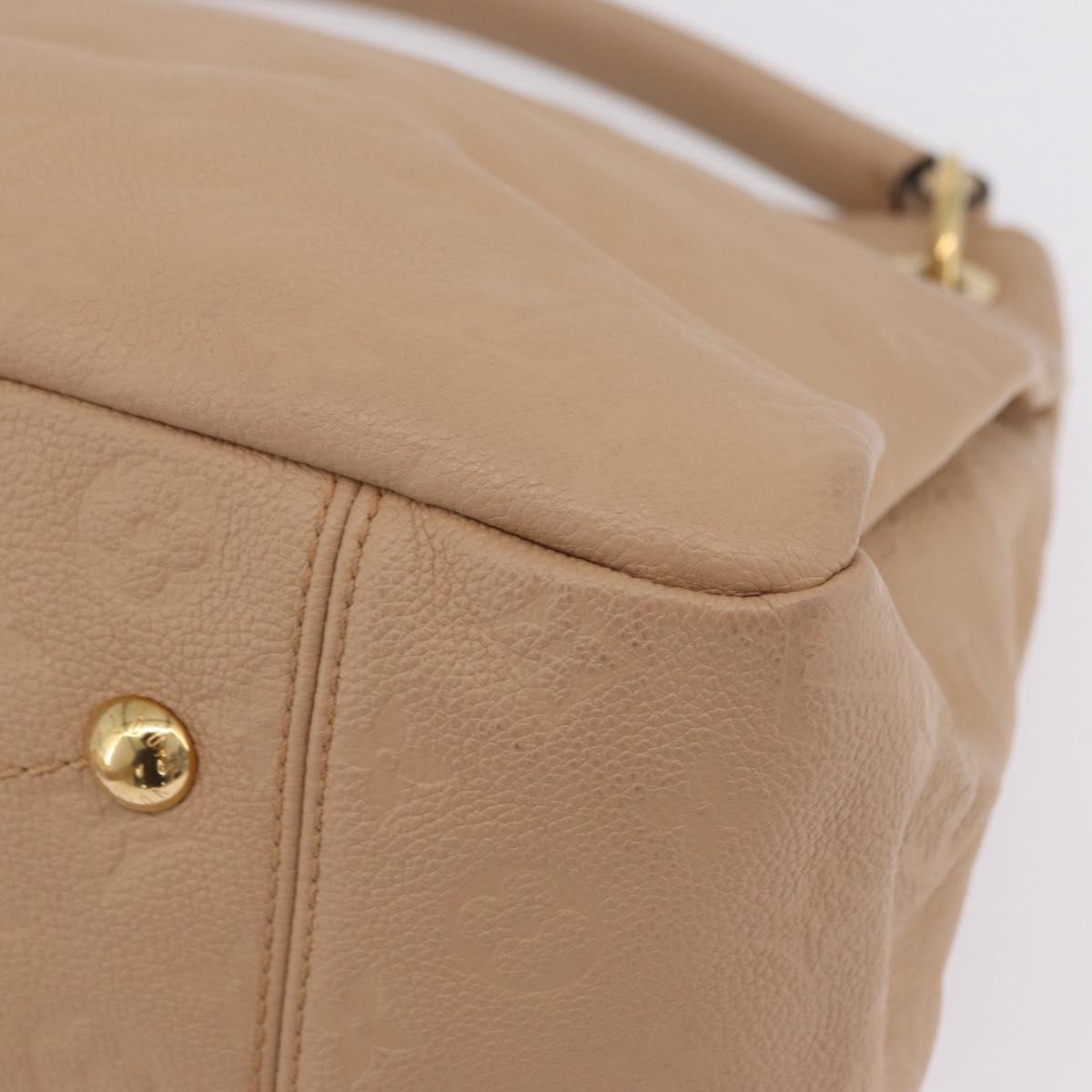 LOUIS VUITTON Monogram Empreinte Artsy MM Bag Beige M93449 LV Auth ep16696V
