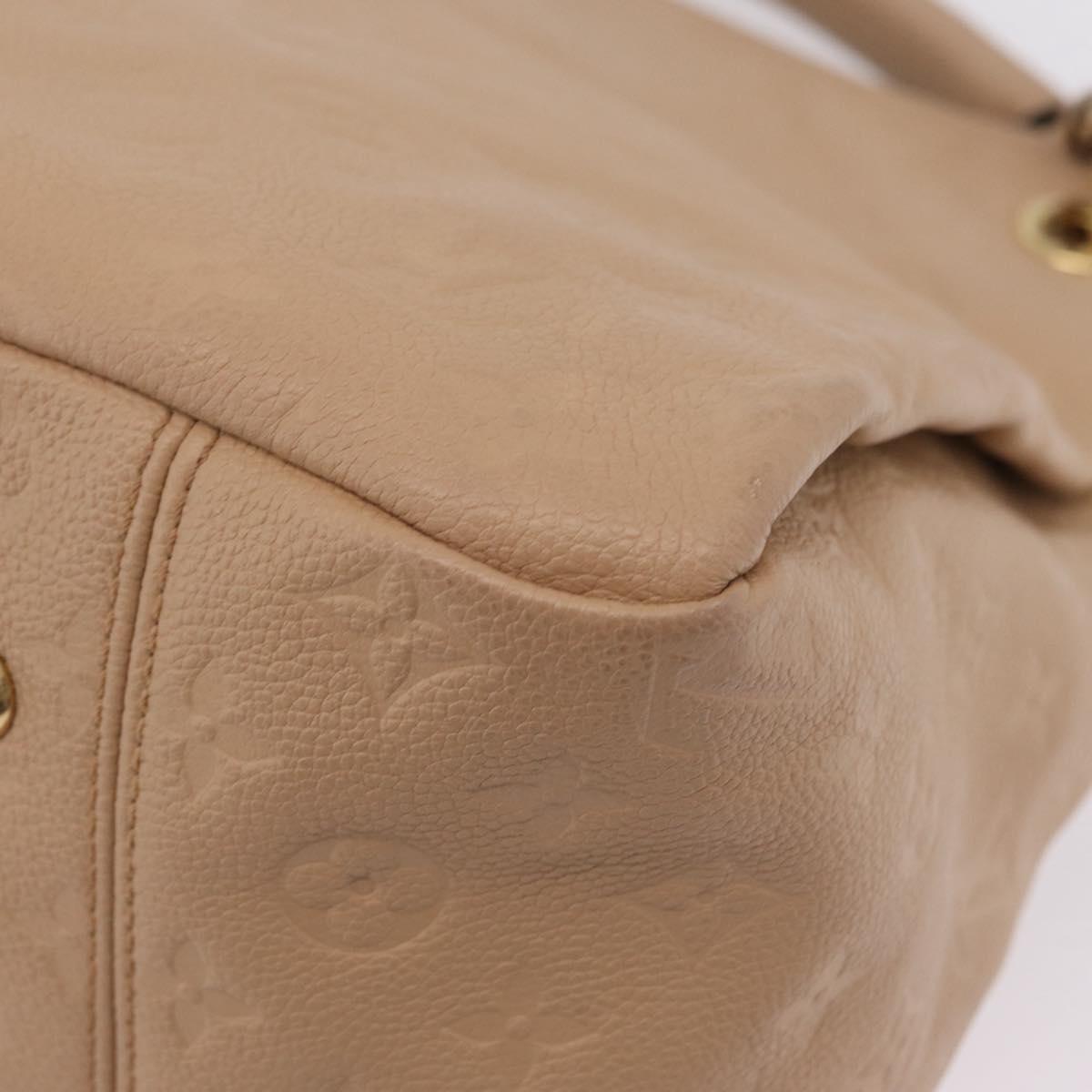 LOUIS VUITTON Monogram Empreinte Artsy MM Bag Beige M93449 LV Auth ep16696V