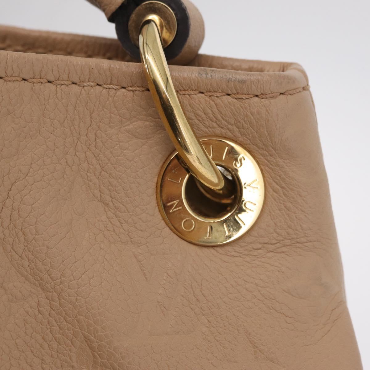 LOUIS VUITTON Monogram Empreinte Artsy MM Bag Beige M93449 LV Auth ep16696V