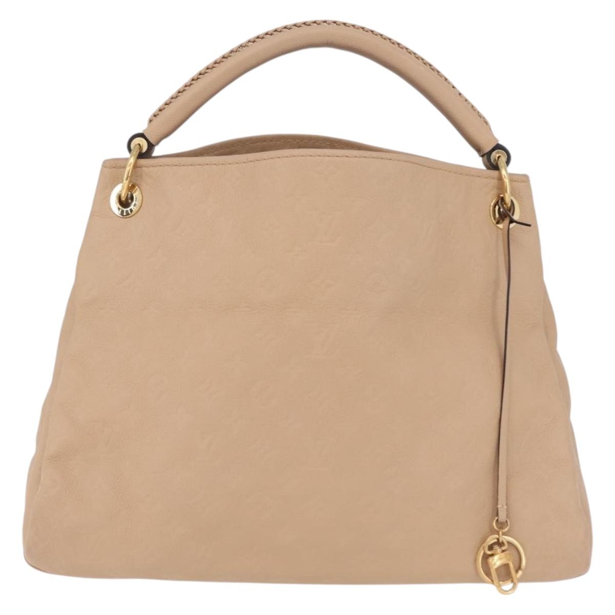LOUIS VUITTON Monogram Empreinte Artsy MM Bag Beige M93449 LV Auth ep16696V