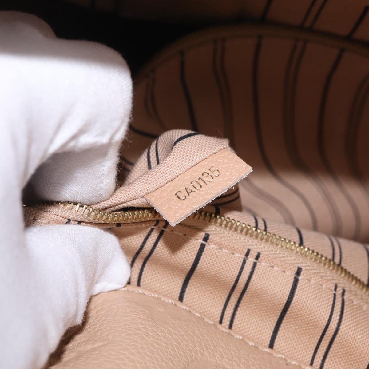 LOUIS VUITTON Monogram Empreinte Artsy MM Bag Beige M93449 LV Auth ep16696V