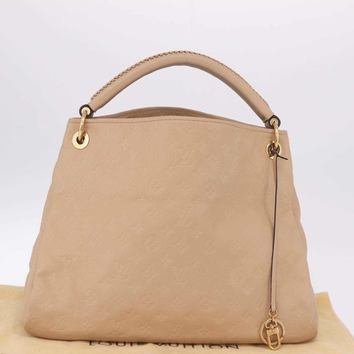 LOUIS VUITTON Monogram Empreinte Artsy MM Bag Beige M93449 LV Auth ep16696V