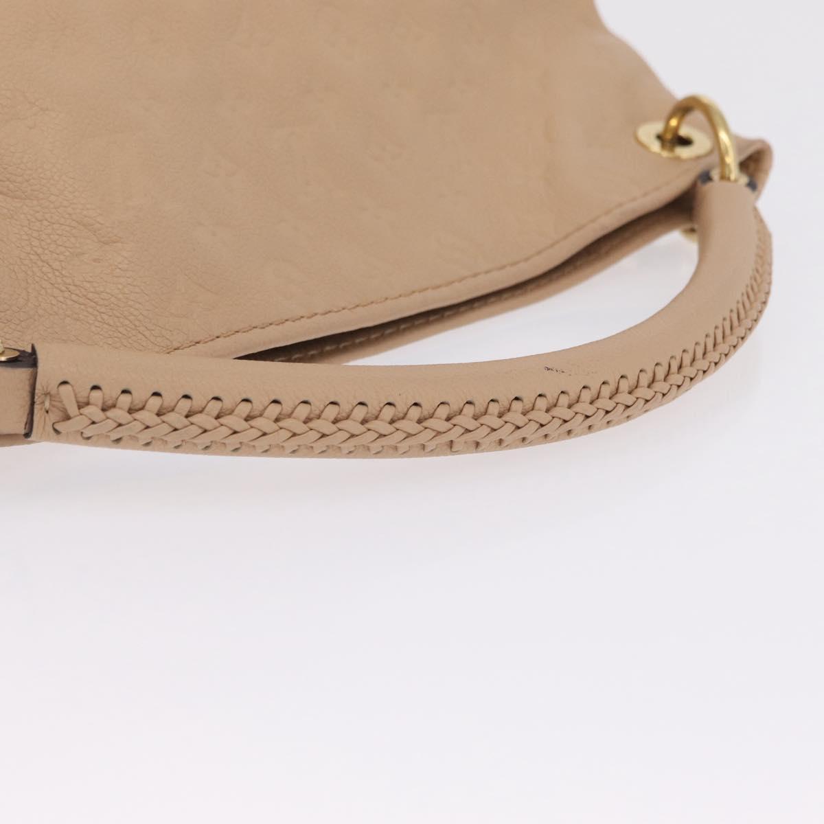 LOUIS VUITTON Monogram Empreinte Artsy MM Bag Beige M93449 LV Auth ep16696V