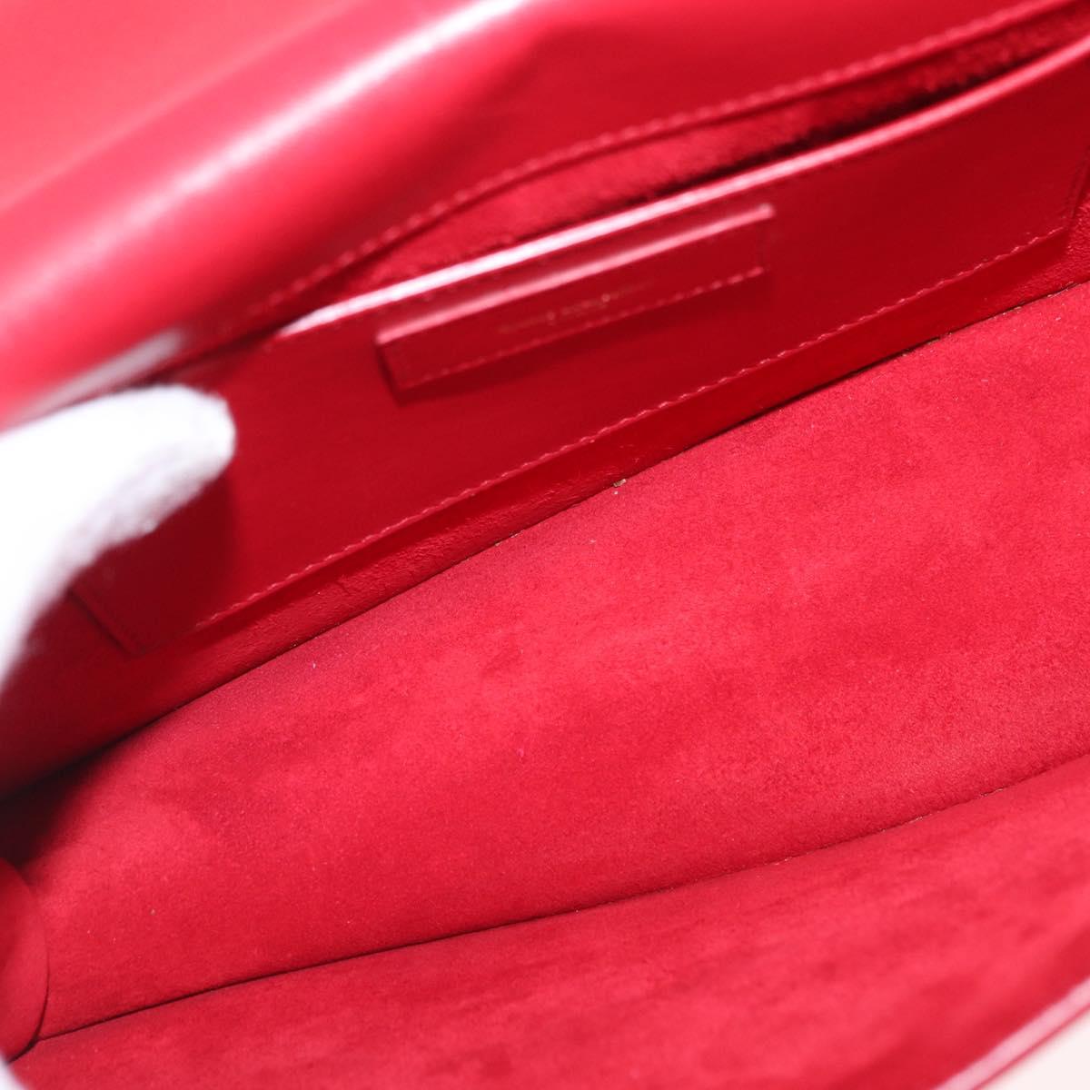 Saint Laurent Betty Chain Shoulder Bag Leather Red Gold 314515 Auth ep16701V