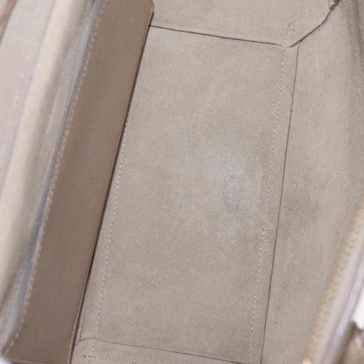 CELINE Belt Bag Hand Bag Leather 2way Beige Gold Tone Auth ep16703V