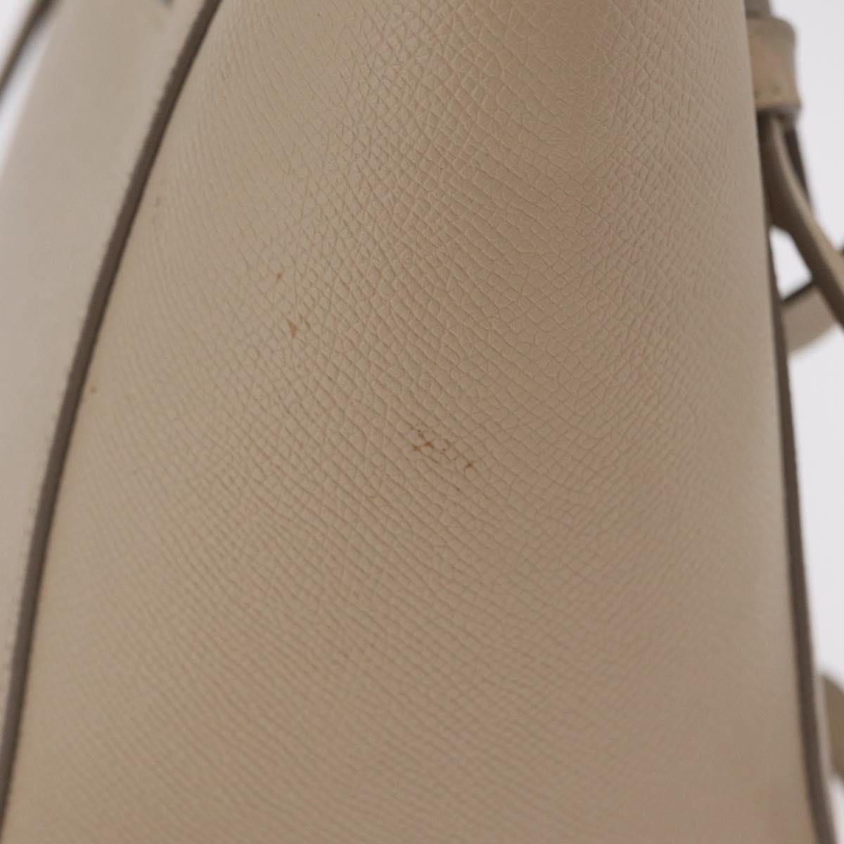 CELINE Belt Bag Hand Bag Leather 2way Beige Gold Tone Auth ep16703V